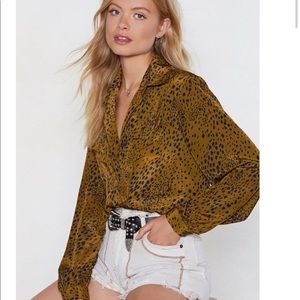 Nasty gal Wild Wild Life Cheetah Shirt